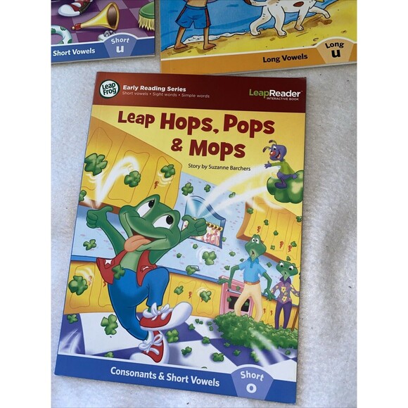 Leap Frog Tag Reading Books Consonants Short Long Vowels Lot of 7 books Kinder - Picture 2 of 8